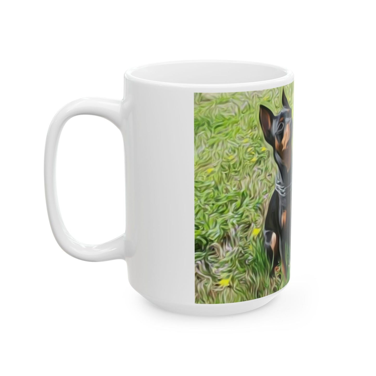 Min Pin Ceramic Mug, (11oz, 15oz)