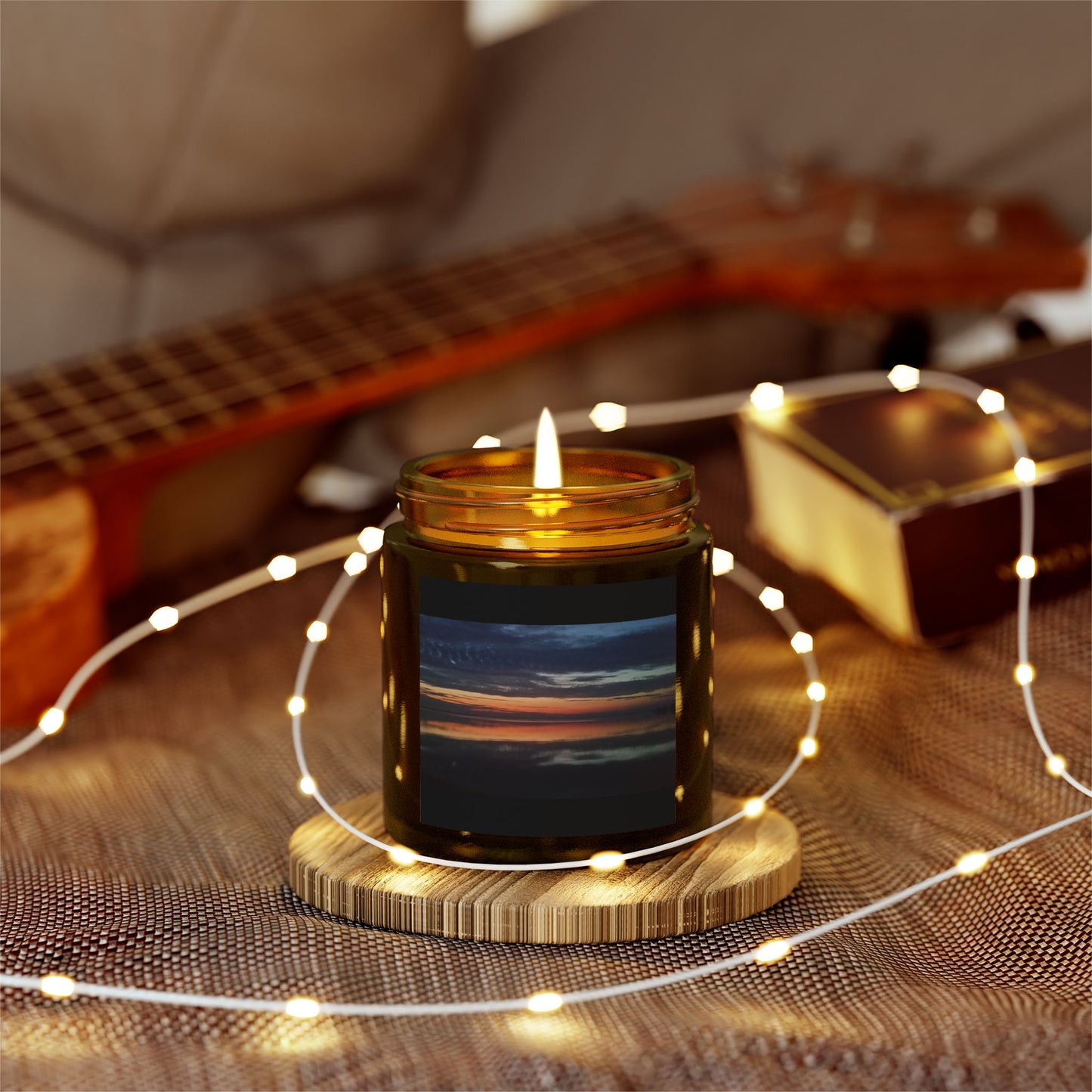 Sunset Bliss Scented Candle - Coconut Apricot Wax (4oz & 9oz)