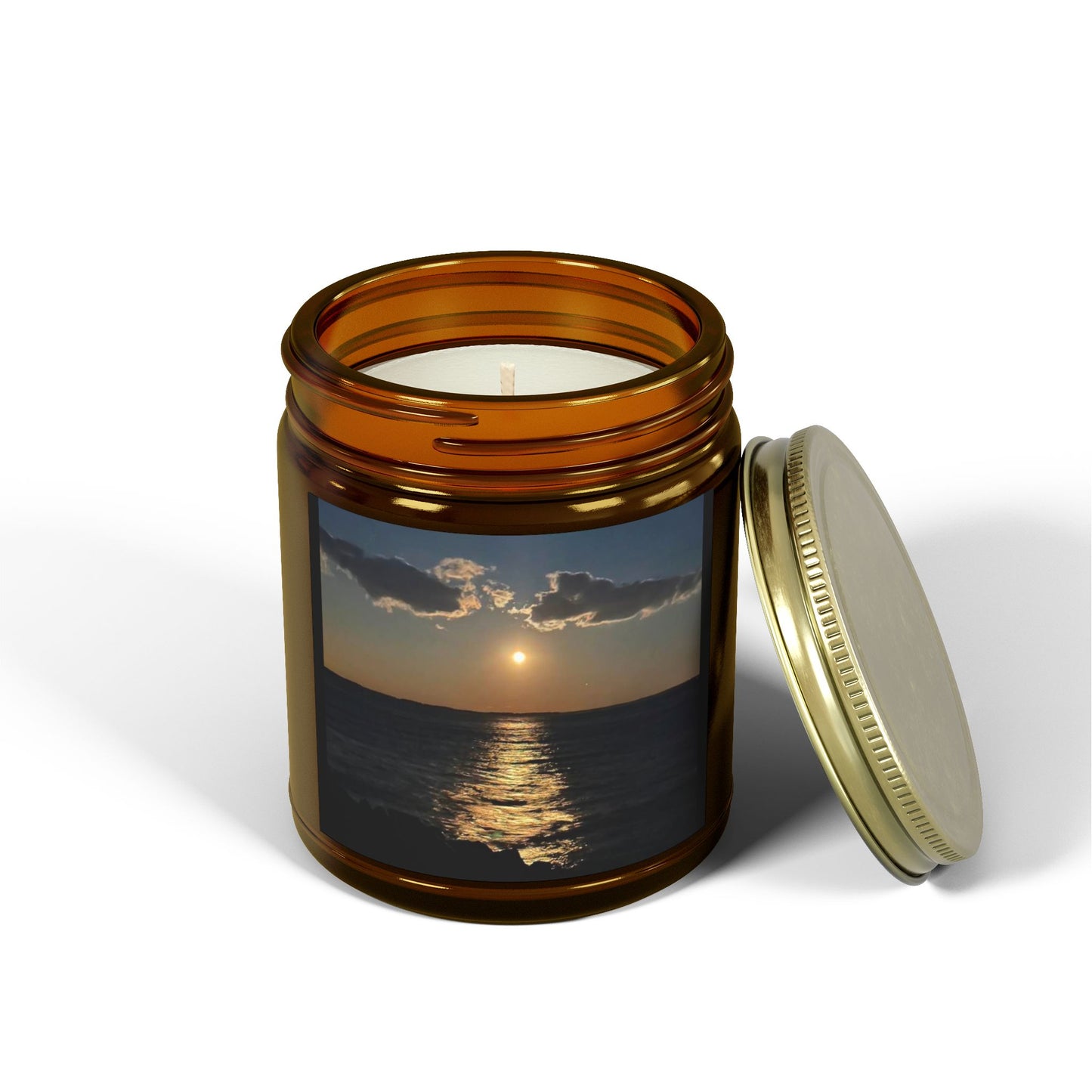 Coastal Sunset Scented Candle - Coconut Apricot Wax (4oz, 9oz)