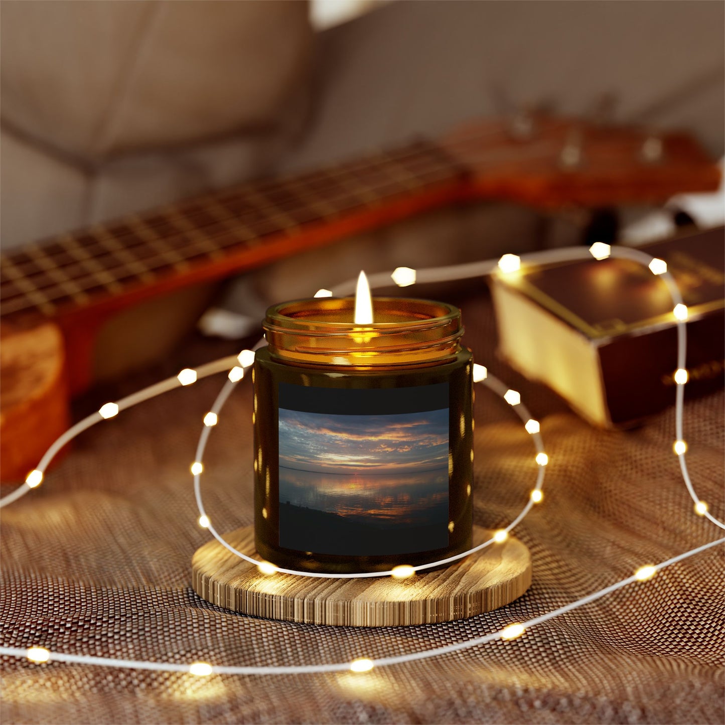 Coconut Apricot Scented Candle - Relaxing Sunset Vibes, Perfect for Home Decor & Gifts