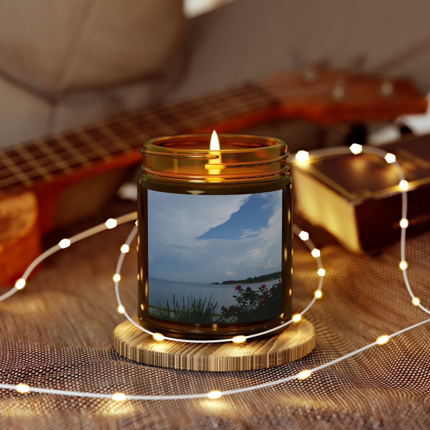 Bay View Relaxing Scented Candles - Coconut Apricot Wax (4oz & 9oz) - Perfect for Home Decor and Gift Giving