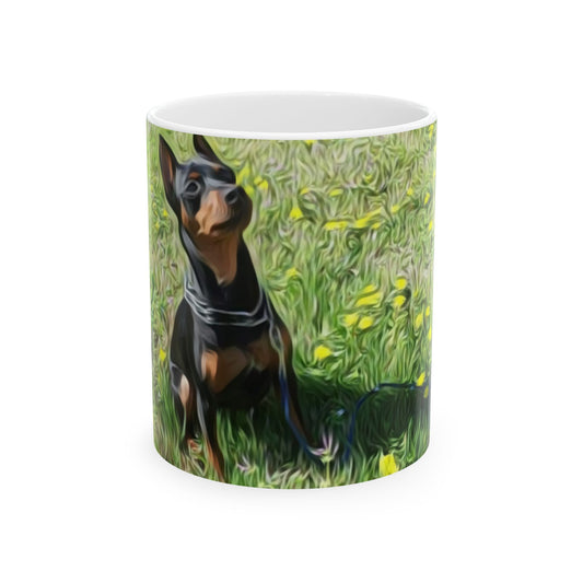 Min Pin Ceramic Mug, (11oz, 15oz)