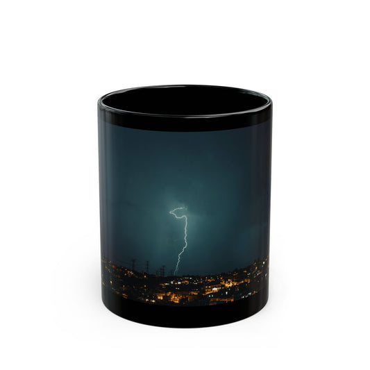 Blue lightning Black Mug (11oz, 15oz)