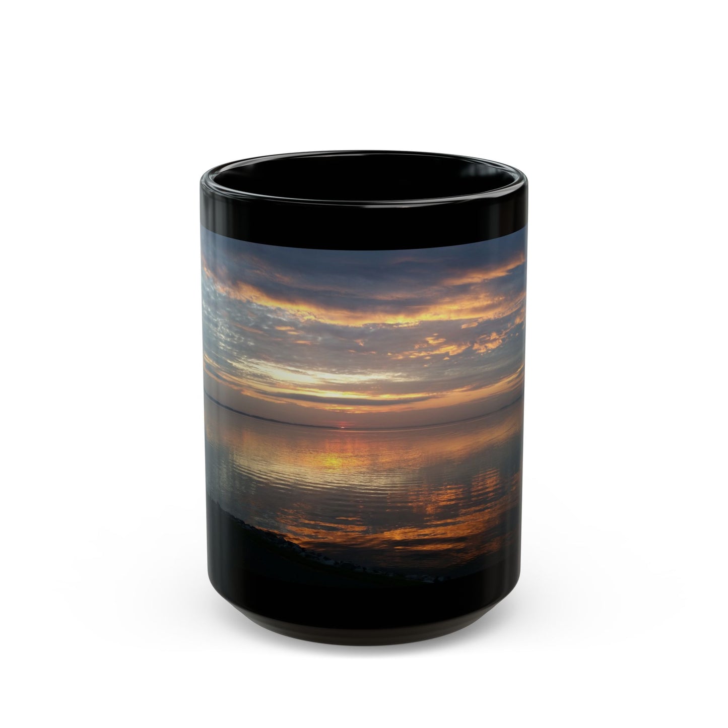 Stormy Sunrise Black Mug (11oz, 15oz)