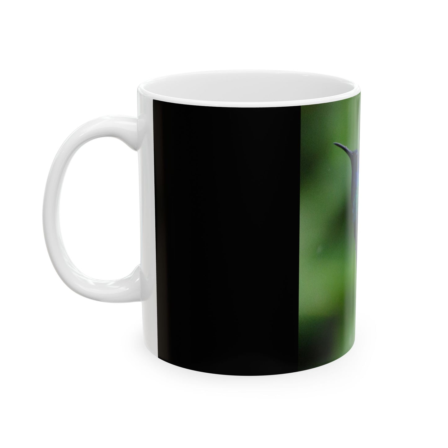 Blue / Green Hummingbird Ceramic Mug, (11oz, 15oz)